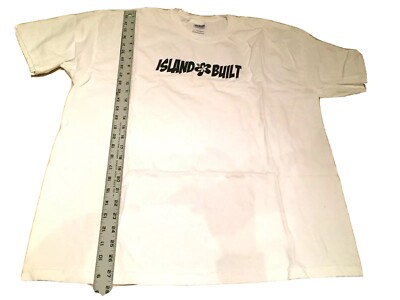 Island Built White Polynesian Tee Shirt Mens Size XL