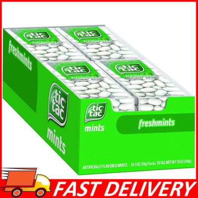 Tic Tac Fresh Breath Mints, Freshmint, Bulk Hard Candy Mints, 1 oz, 12 Count