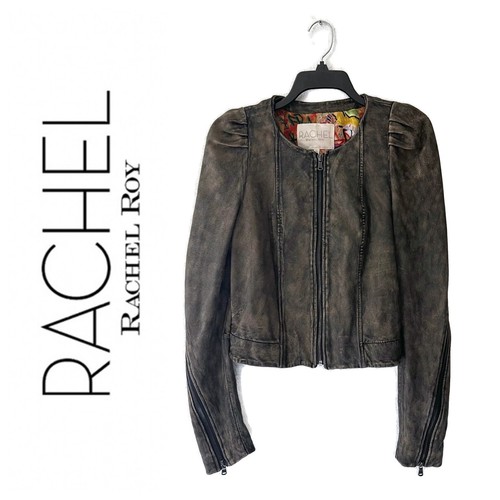 RACHEL Rachel Roy Zip Moto Leather 