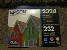 Epson T232XL-BCS  Black Cyan Magenta Yellow Ink Cartridge Genuine 232XL 232 2027