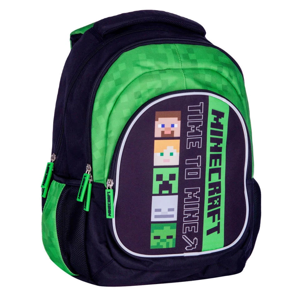 Rucksack 3-FACH Schulrucksack Astra Minecraft Figuren Schultasche Alex & Ste - Bild 4 von 4