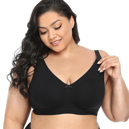 Plus Size Bras for Women Non-Padded Wire Free Comfort Full Figuer Bra Big Size - Picture 22 of 28