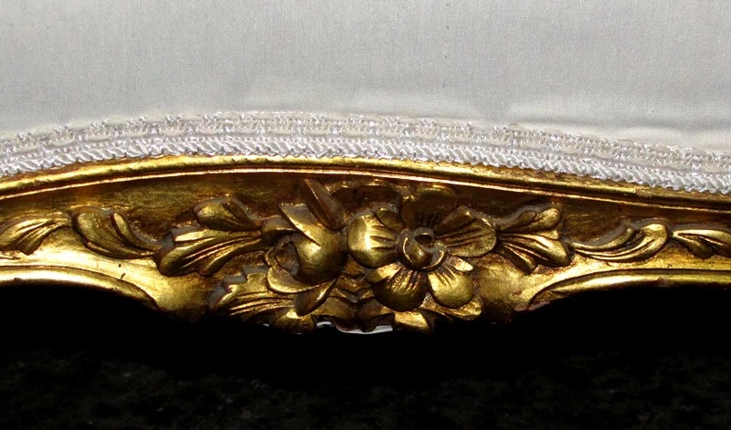 Precioso sofá italiano dorado Luis XV Corbeille sofá canapé Foto 4 de 4