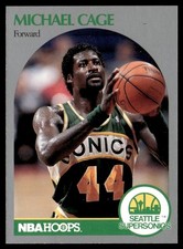 1990-91 Hoops Michael Cage Seattle SuperSonics #275