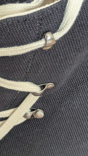 Sneakers Gr. 44 Canvas ähnlich wie Rick Owens Hexa Ramones Schwarz-weiß - Afbeelding 7 van 9
