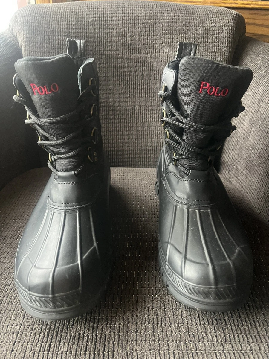 Polo Ralph Lauren Black Rubber Boots for Men for Sale - Shop  display picture 3