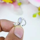Moonstone Ring, 925 Solid Sterling Silver Gemstone Ring, June Birthston All Size