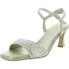 27 Edit Womens Grace Silver Kitten Heel Kitten Heels 8.5 Medium (B,M) BHFO 0633