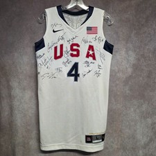Autographed Nike 2008 USA Olympic Team Cappie Pondexter 4 Game Worn Jersey L