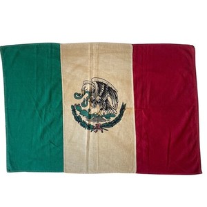 Vintage Flag of Mexico Cotton Size: 34" X 22" (1940s–1960s)