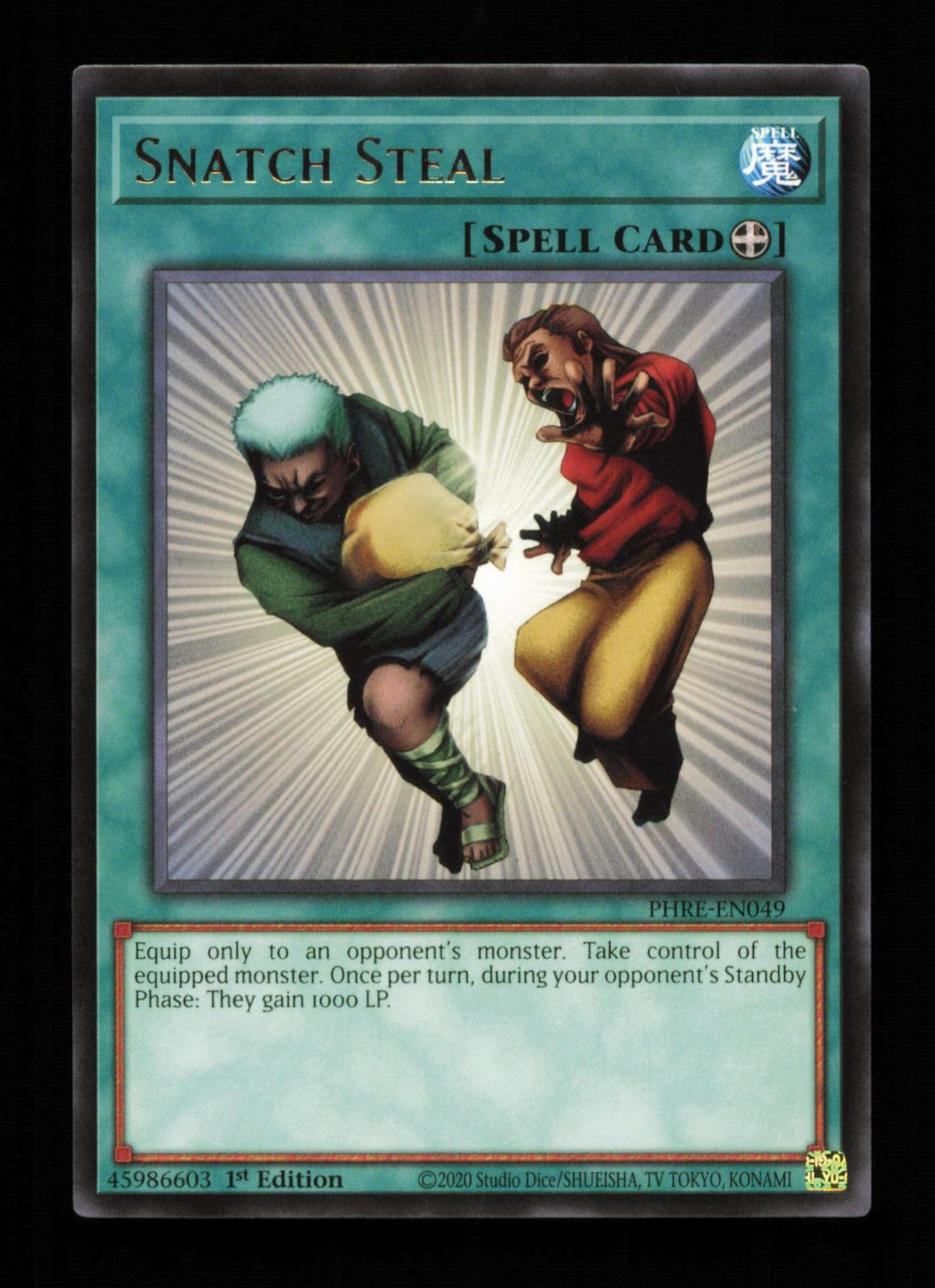 Snatch Steal PHRE-EN049 Rare Phantom Revenge Yu-Gi-Oh 1st Edition Lightly Played