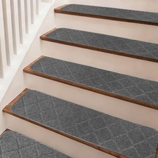9"X36" Stair Treads Carpet Non-Slip for Wooden Steps Indoor, Machine Washable...