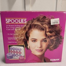 Conair SPOOLIES 24 Heated Spools Hot Curlers Rollers Silicone NOS 1990 Vintage