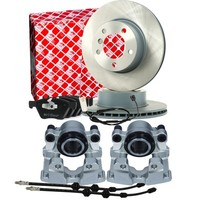 Febi Bremsscheiben 300Mm BeläGe Wako + Bremssattel Vorne FüR BMW E90-E93 E81-E88