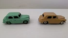 2 x Dinky Toys Hillman Minx 154 Vintage Model Cars in Green and Red