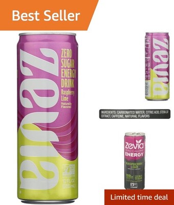 12 Fl Oz Raspberry Lime Energy Drink - , Zero Sugar, Tart & Tangy Flavor