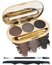 Eyebrow Powder Makeup Kit-3 Colors Eye Brow Tinting Powder Palette for Women Eye