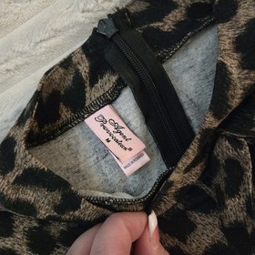 Agent Provocateur Iona Animal Leopard Bodysuit Top M Built-in Corset Bra