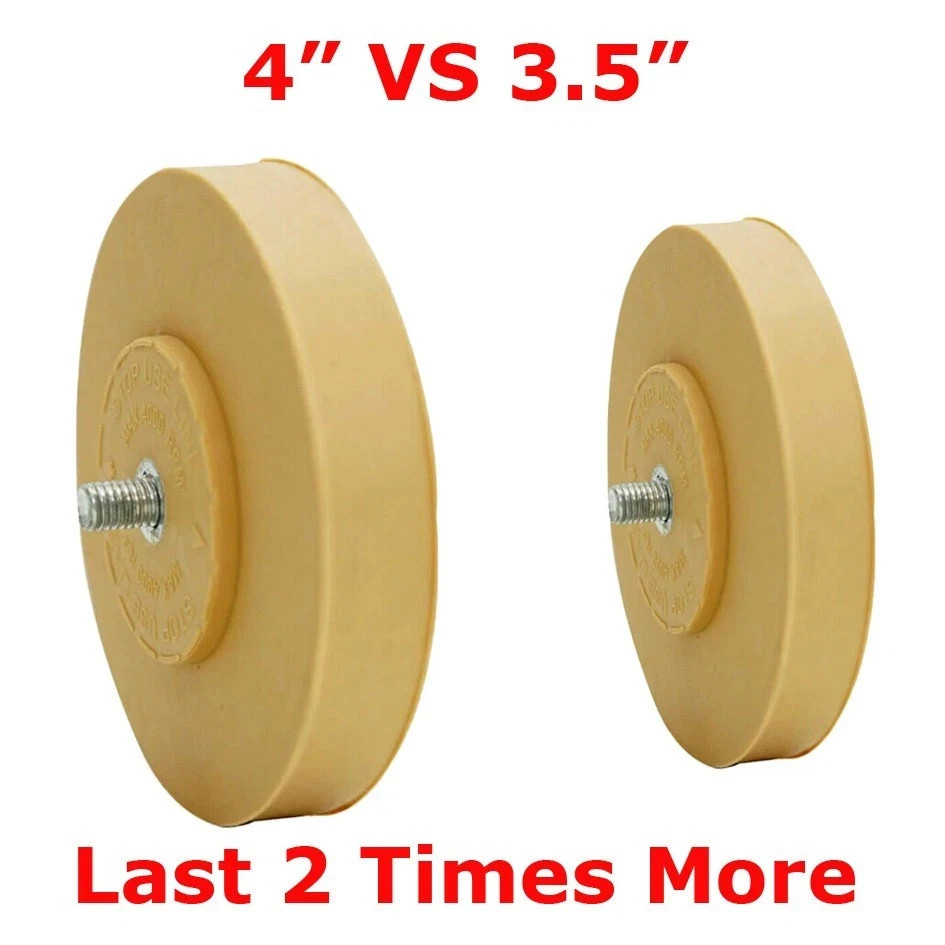 4'' Car Decal Remover For 3M Glue Rubber Eraser Wheel Remove Adhesive Sticker T1