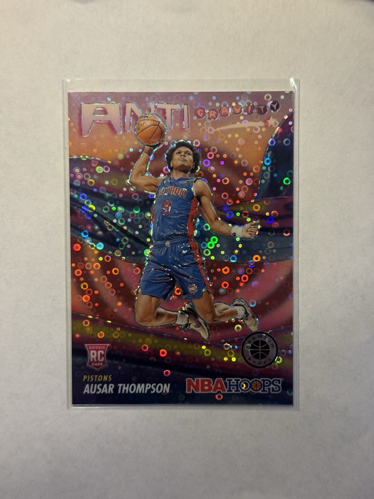2023-24 Panini Hoops Premium Stock Anti-Gravity Ausar Thompson /99 Red Disco