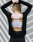 ZYIA Active Black Namaste Long Sleeve Draped Open Back Shirt Size XXL — photo 2