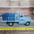 Vintage Tonka pressed steel pickup truck Tonka farms Lt blue/blue restored
