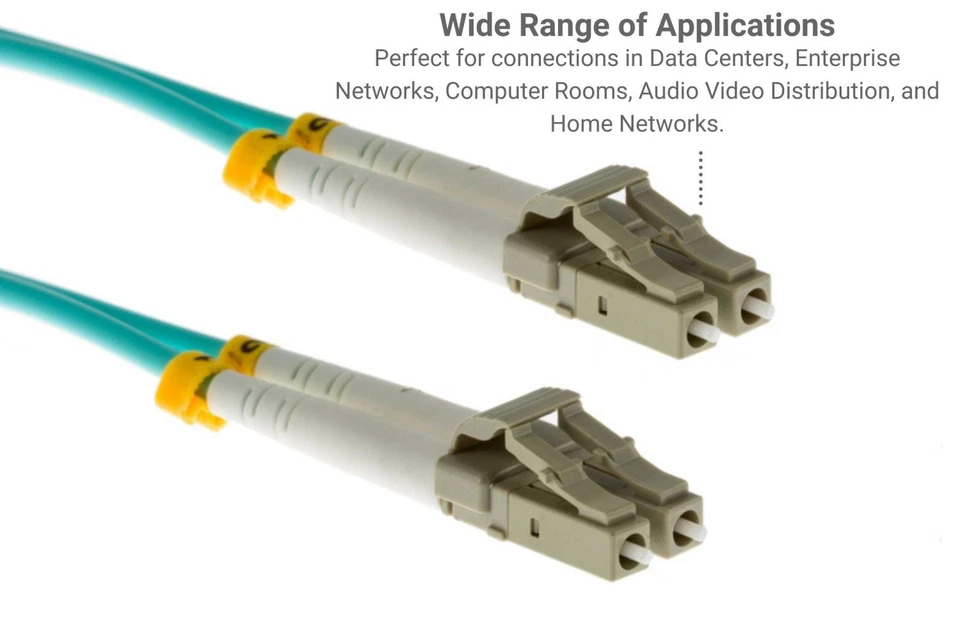 10 Gig LC to LC MM Duplex 50/125 Fiber Patch Cable 1M - Lifetime Warranty - Image 3 of 4