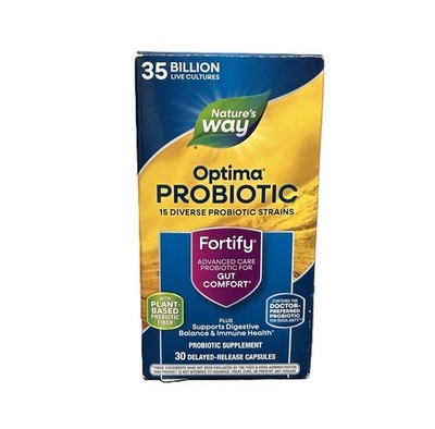 Nature s Way Fortify Optima Daily Probiotic, 35 Billion, 15 Strains, 30 Capsules