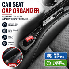 2pcs Car Seat Gap Filler Organizer Storage Box Between Seats Console Holder 2pcs Car Seat Gap Filler Organizer Storage Box Between Seats Console Holder