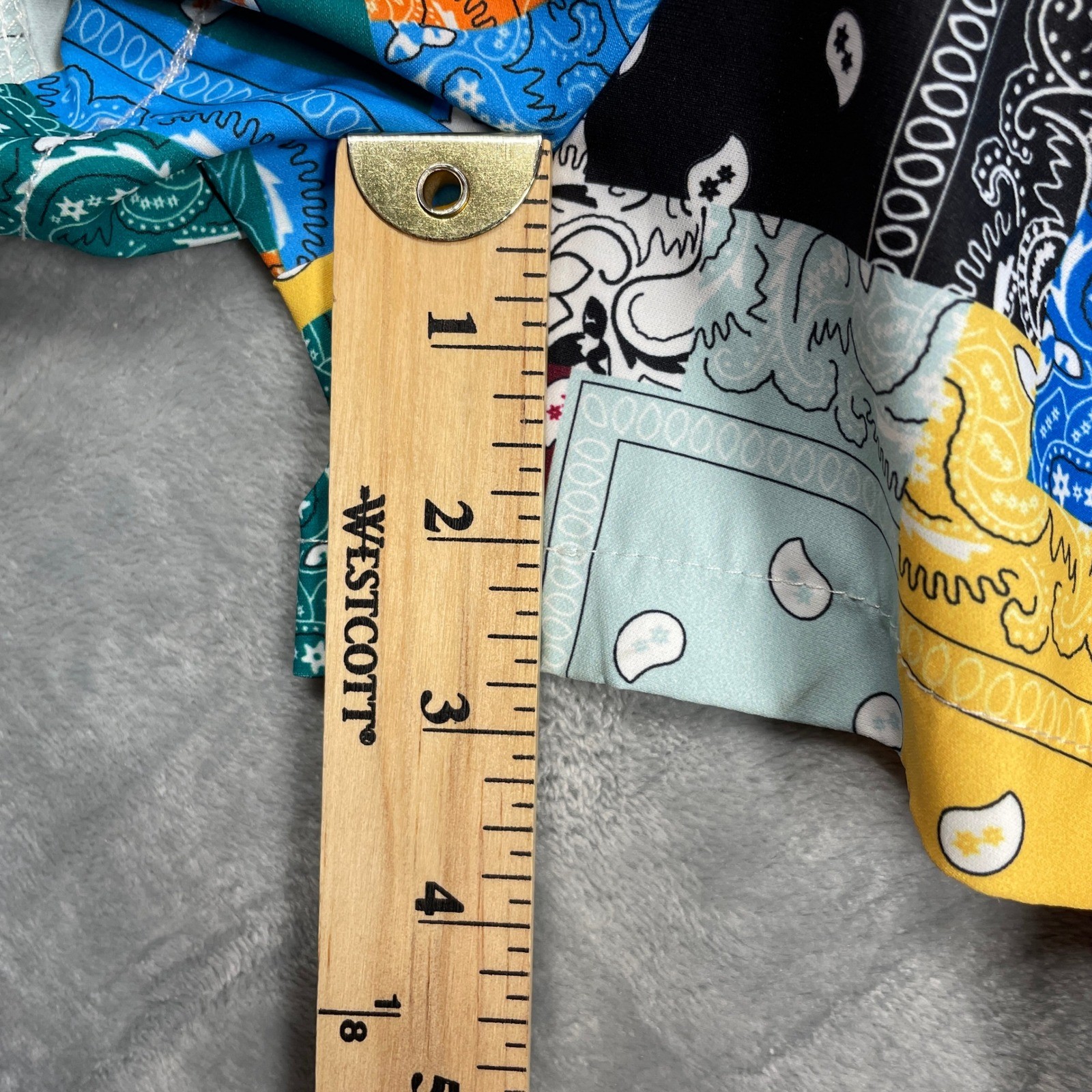 Patchwork Bandana Print Drawstring Shorts Multico… - image 7