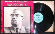Civil rights leader lp MALCOLM X Message to Grass Roots 1965 Afro Black politics