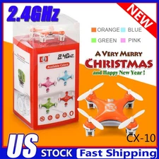 CX-10 Mini RTF Drone 2.4G 4CH 6 Axis LED Quadcopter Pocket Aircraft RC Model Kit