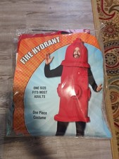 Imposta Costumes Adult Fire Hydrant Costume Bodysuit Red One Size