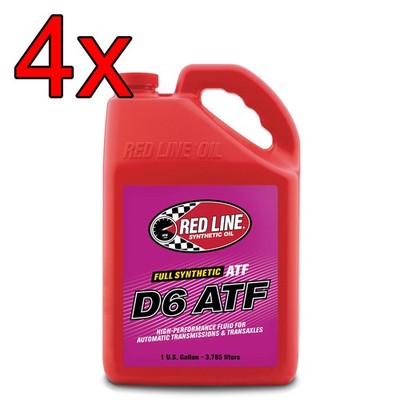 [Case of 4] Red Line Full Synthetic D6 ATF Tranny Oil 1 Gallon