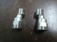 S-Anschluß 1 Paar schallreduziert Edelstahl AG 1/2“ - 3/4“ NEU