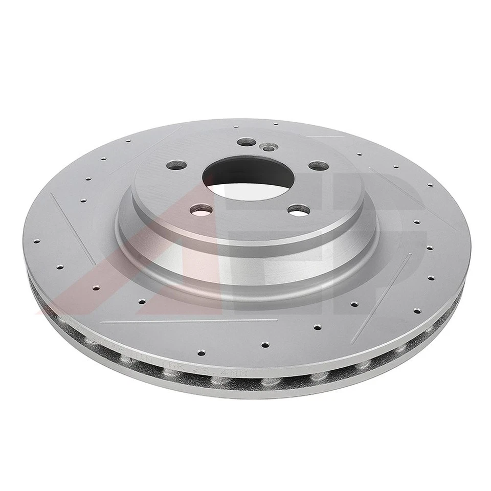 2 * Rear Drilled Disc Brake Rotors For Mercedes-Benz CL550 CL600 S600 2009-13 - Image 2 of 4