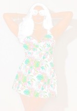 Swimsuits for All Women's Sweetheart Underwire Swimdress Plus Sizes Available