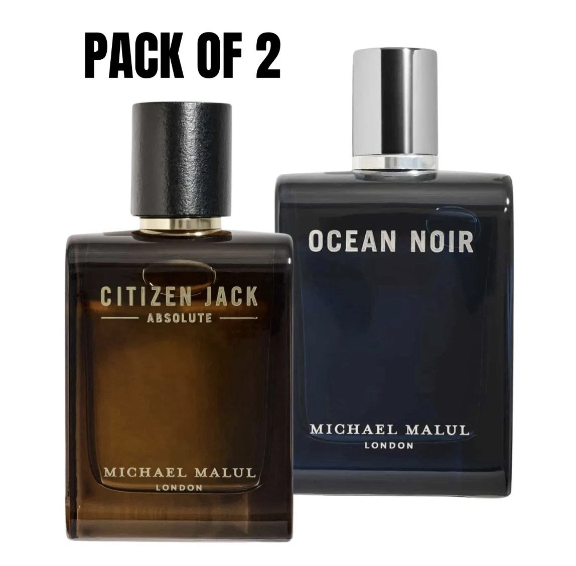 Michael Malul Ocean Noir Men's EDP + Citizen Jack Absolute EDP- Both 3.4 fl oz