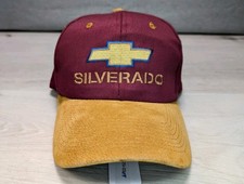 Chevrolet Silverado Hat Cap Felt Leather Strapback Adult Embroidered Logo Chevrolet Silverado Hat Cap Felt Leather Strapback Adult Embroidered Logo
