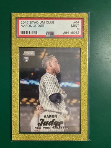2017 Topps Stadium Club Aaron Judge #64 (RC) PSA 9 slab color match see pics 042