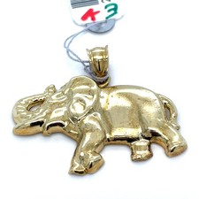 10k Yellow Gold Elephant Pendant 3.55g
