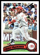 Juan Francisco 2011 Topps #609 Reds MLB READ FREE SHIPPING AutographDen