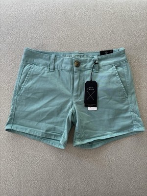 American Eagle NWT AEO Twill Low Rise Teal Midi Shorts Size 4