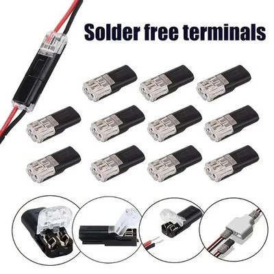 40 PCS Double-Wire Plug-in Connector, Cable Clamp with Locking Buckle, AWG 18-22