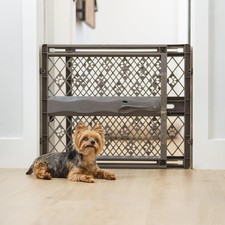 MYPET North States Paws Portable Pet Gate: 26-40" Wide. Pressure Fieldstone
