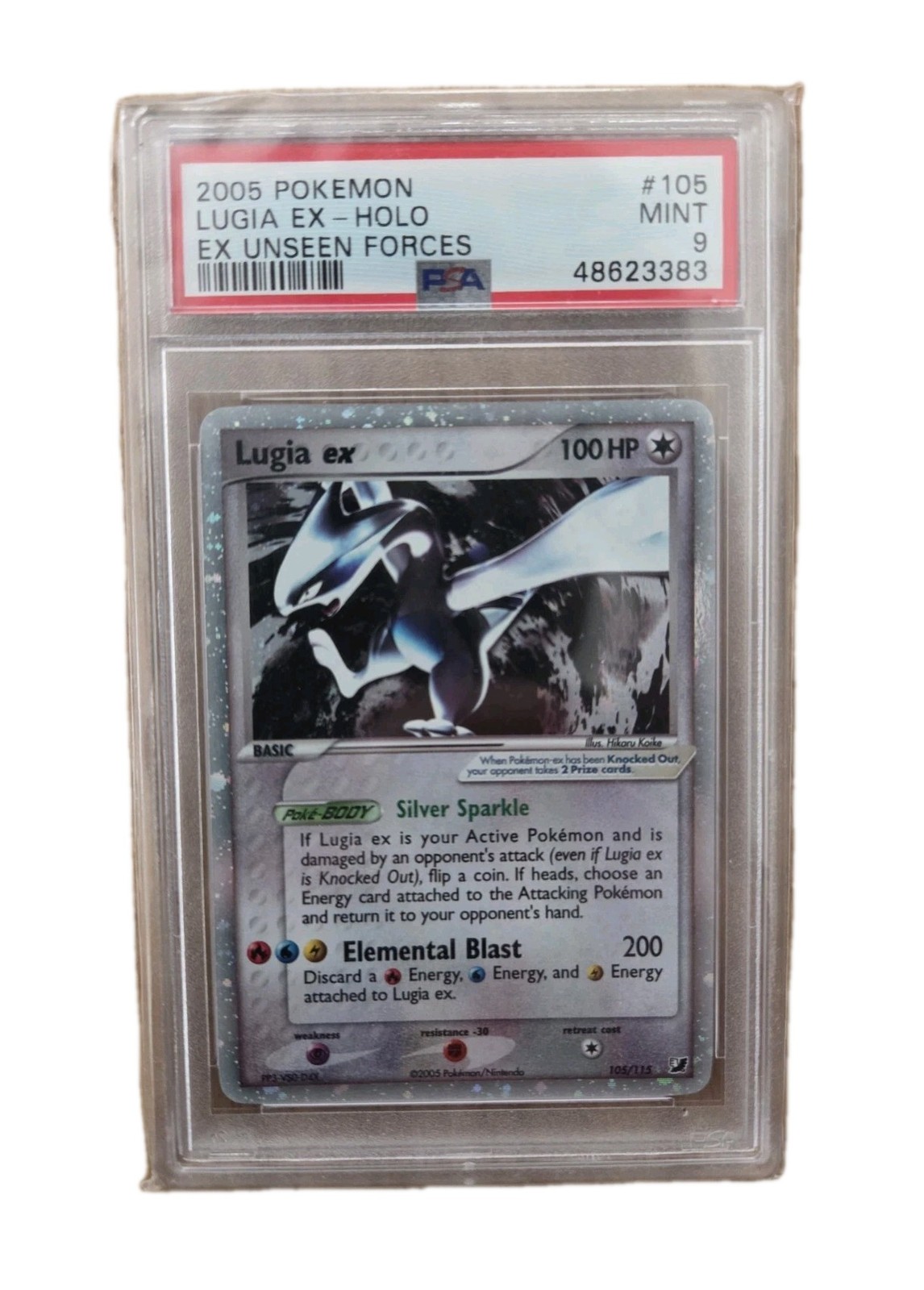 2005 Pokemon POKEMON EX UNSEEN FORCES #105 Lugia Ex-Holo front