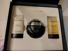 SET 3pc BVLGARI AQVA POUR HOMME EDT SPRAY 3.4 OZ A/S BALM S/G men