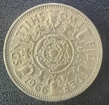 1966 Great Britain Two Shillings Coin   413