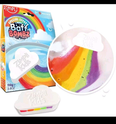 Rainbow Baff Bombz - 110g - Erwecken Sie Badezeiten zum Leben mit den Rainbow Baff Bombs