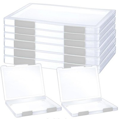 LonlyEagle 6 Pcs Clear A4 File Portable Project Case, Plastic Storage Box for...